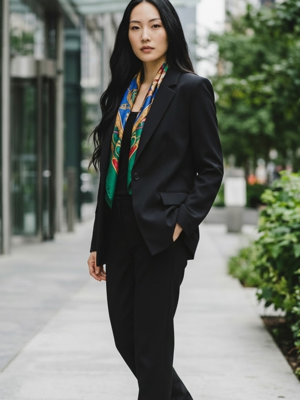 Donna Karan Black Tailored Single-Button Blazer - Ms. Boss Lady